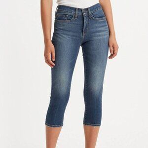Levi’s 311 Shaping Skinny Capri Jeans Mid Rise Cropped Denim Blue Size 31